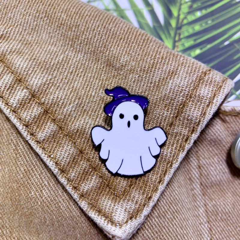 Magician Ghost Hat Brooch Halloween Pin Accessories