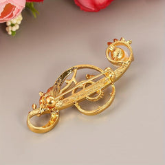 Music Note Brooch Pin Crystal Suit Brooch Pearl Jewelry
