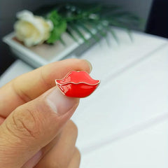 Red Lip Pin Badge Romantic Couple Party Gift