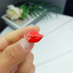 Red Lip Pin Badge Romantic Couple Party Gift