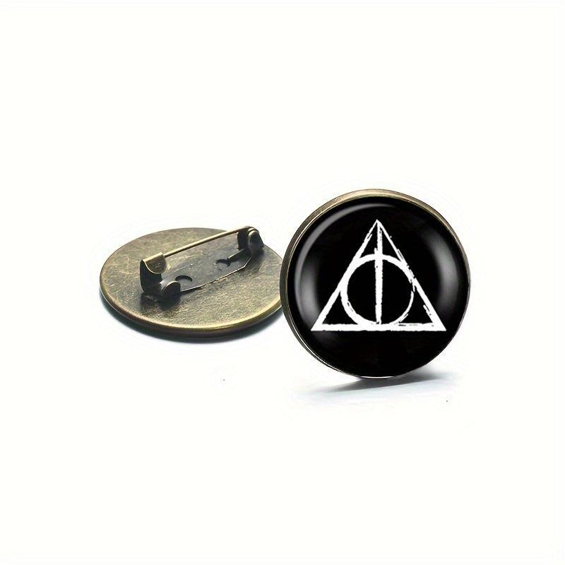 Vintage Round Pin with Pattern for Men