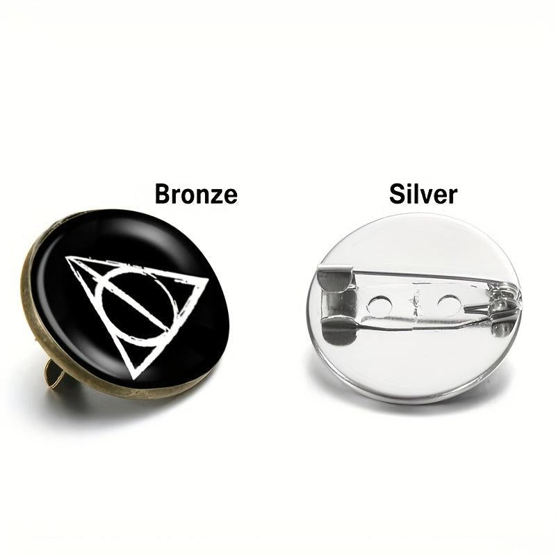 Vintage Round Pin with Pattern for Men
