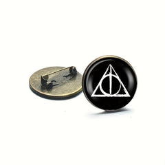 Vintage Round Pin with Pattern for Men