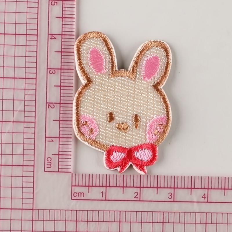 10pcs Cartoon Heart Star Rabbit Embroidery Patches DIY Clothes Accessories