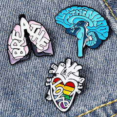 Enamel Love Paint Cowboy Buckle Pin for Men