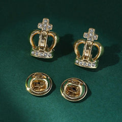 Diamond Crown Collar Jewelry Small Brooch Neckpin