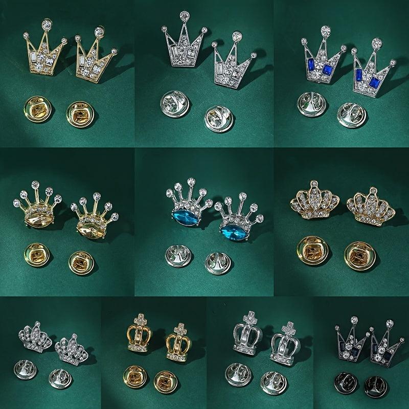 Diamond Crown Collar Jewelry Small Brooch Neckpin