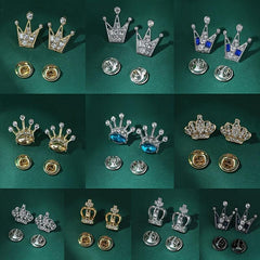 Diamond Crown Collar Jewelry Small Brooch Neckpin