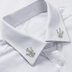 Diamond Crown Collar Jewelry Small Brooch Neckpin