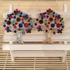 1pc Christmas Tree Brooch Alloy Faux Diamond Inlaid Corsage Clothing Accessories