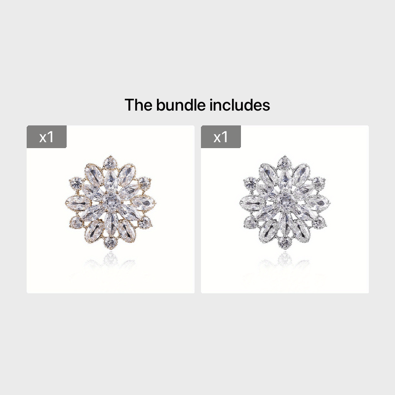 Zircon Snowflake Brooch for Prom, Elegant Men's Gift for Women