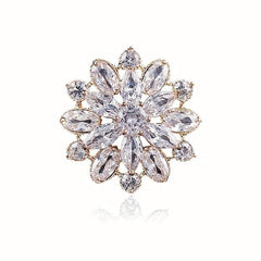 Zircon Snowflake Brooch for Prom, Elegant Men's Gift for Women