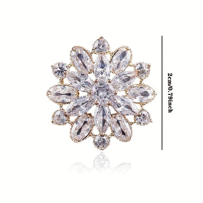 Zircon Snowflake Brooch for Prom, Elegant Men's Gift for Women