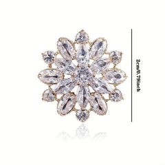 Zircon Snowflake Brooch for Prom, Elegant Men's Gift for Women