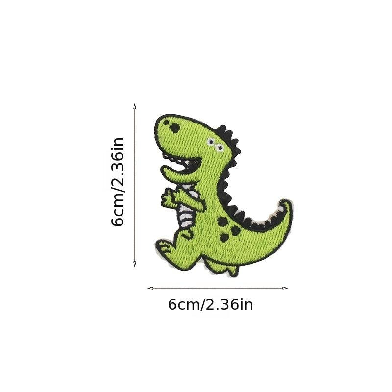 10pcs Dinosaur Iron On Patches For Girls Embroidered Applique Repair Patch