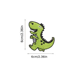 10pcs Dinosaur Iron On Patches For Girls Embroidered Applique Repair Patch