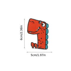 10pcs Dinosaur Iron On Patches For Girls Embroidered Applique Repair Patch