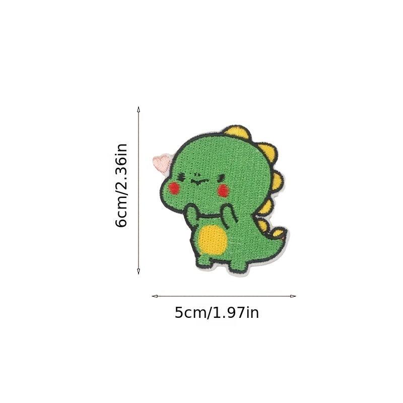 10pcs Dinosaur Iron On Patches For Girls Embroidered Applique Repair Patch
