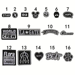 16pcs Iron On Patches Sew On Embroidered Applique Repair Patch Kids Decorative