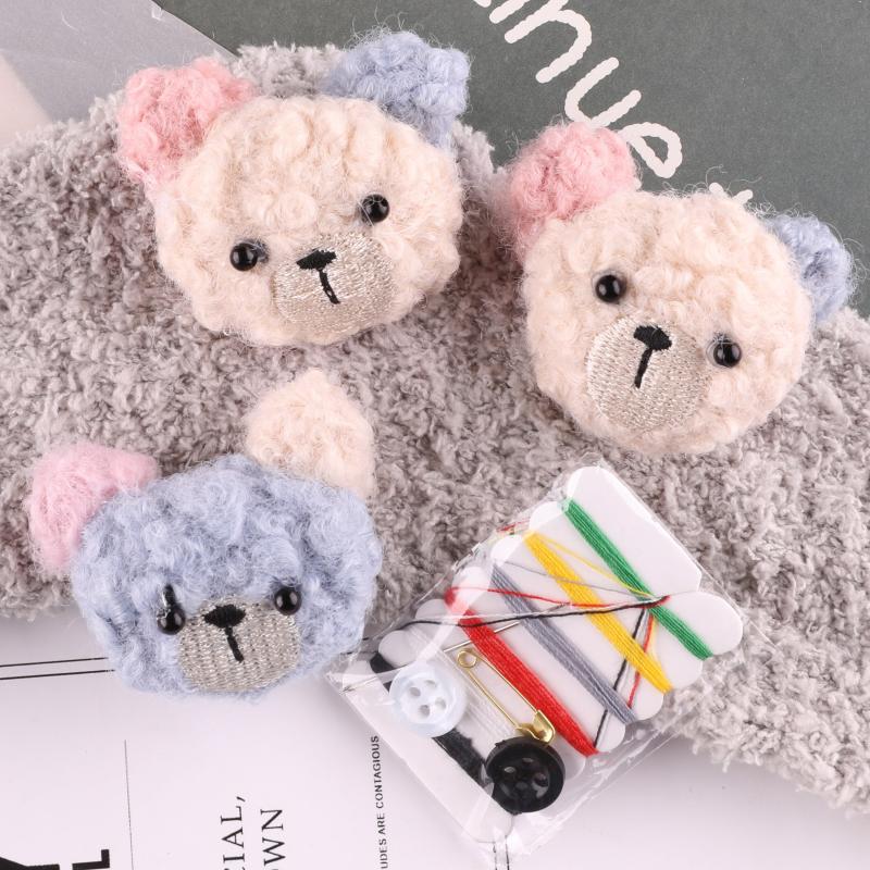 4pcs Cartoon Bear Patches For Girls Coat DIY