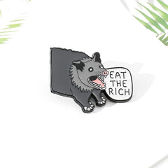 Cartoon Boar Brooch Zinc Alloy Drip Oil Metal Bracelet