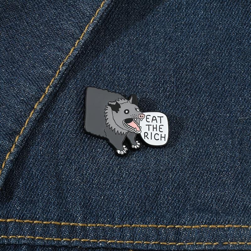 Cartoon Boar Brooch Zinc Alloy Drip Oil Metal Bracelet