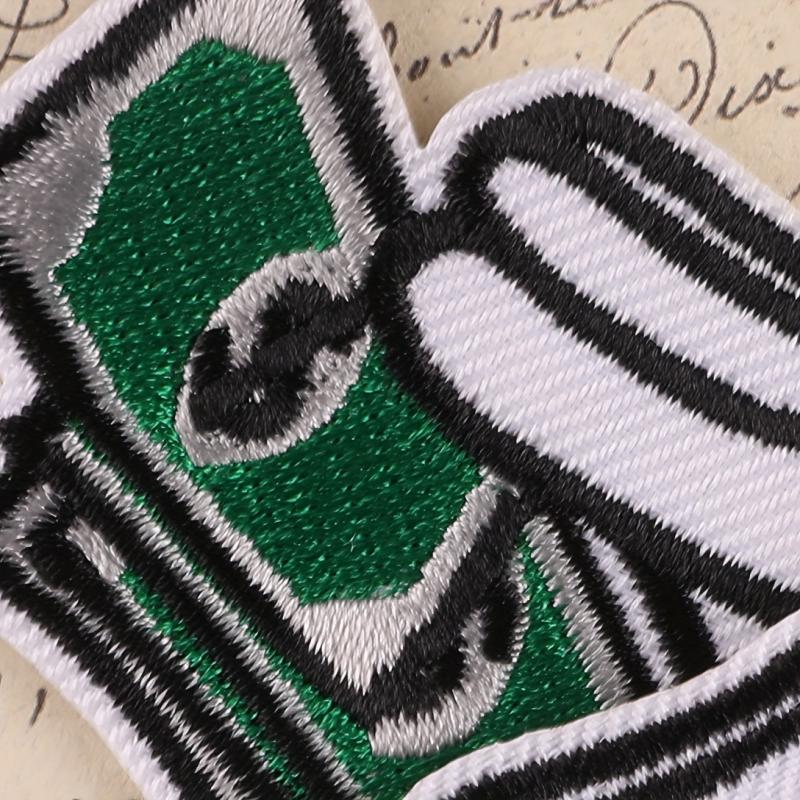 2pcs Money Counting Embroidered Patch Iron on Sticker