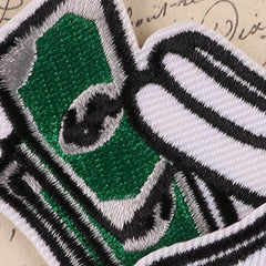2pcs Money Counting Embroidered Patch Iron on Sticker