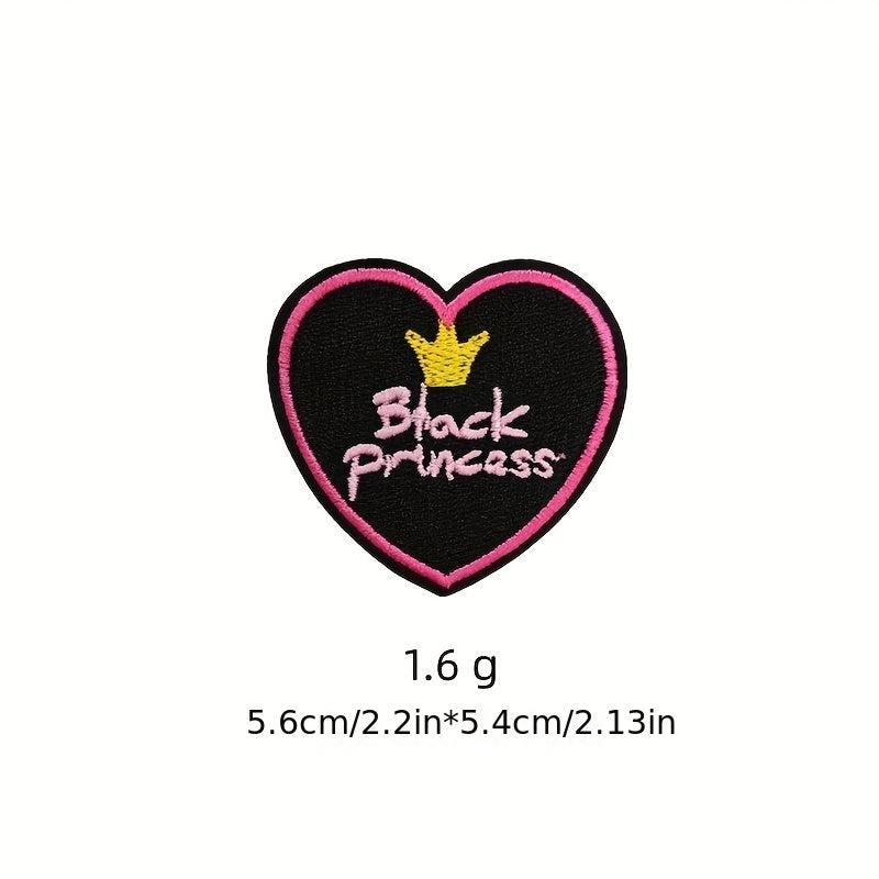 9pcs Girl Iron On Patches Embroidered Applique DIY Crafts Repair Patch