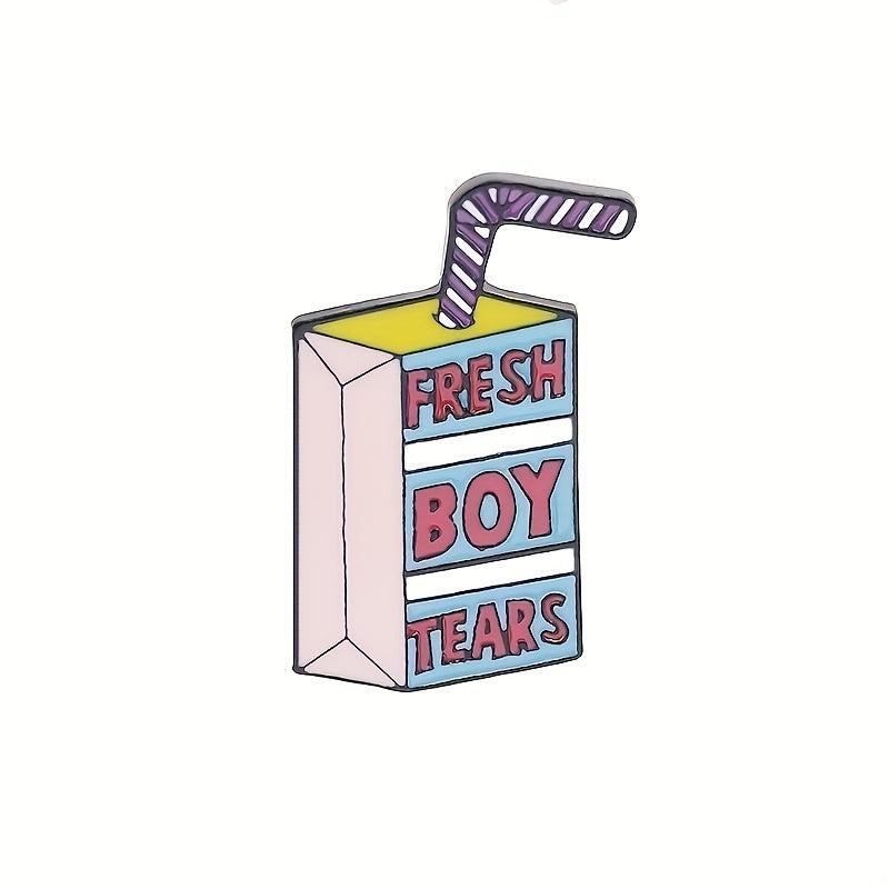 Laundry Liquid Bottle Brooch French Fries Box Milk Spray Styling Brooch For Men
