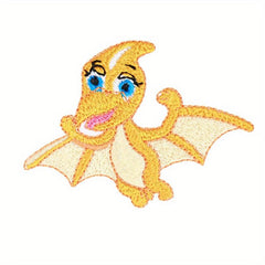 Dinosaur Iron on Embroidery For Kids Clothes DIY Handbook Storage