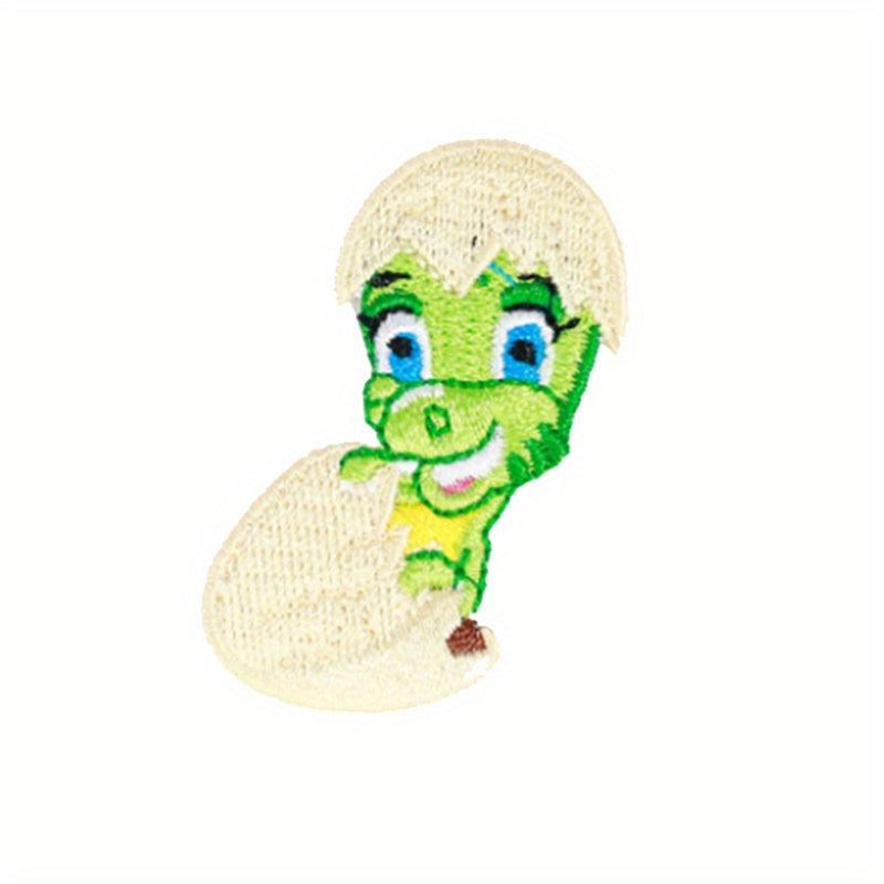 Dinosaur Iron on Embroidery For Kids Clothes DIY Handbook Storage