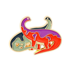 Dinosaur Cartoon Animal Joker Drop Brooch for Men