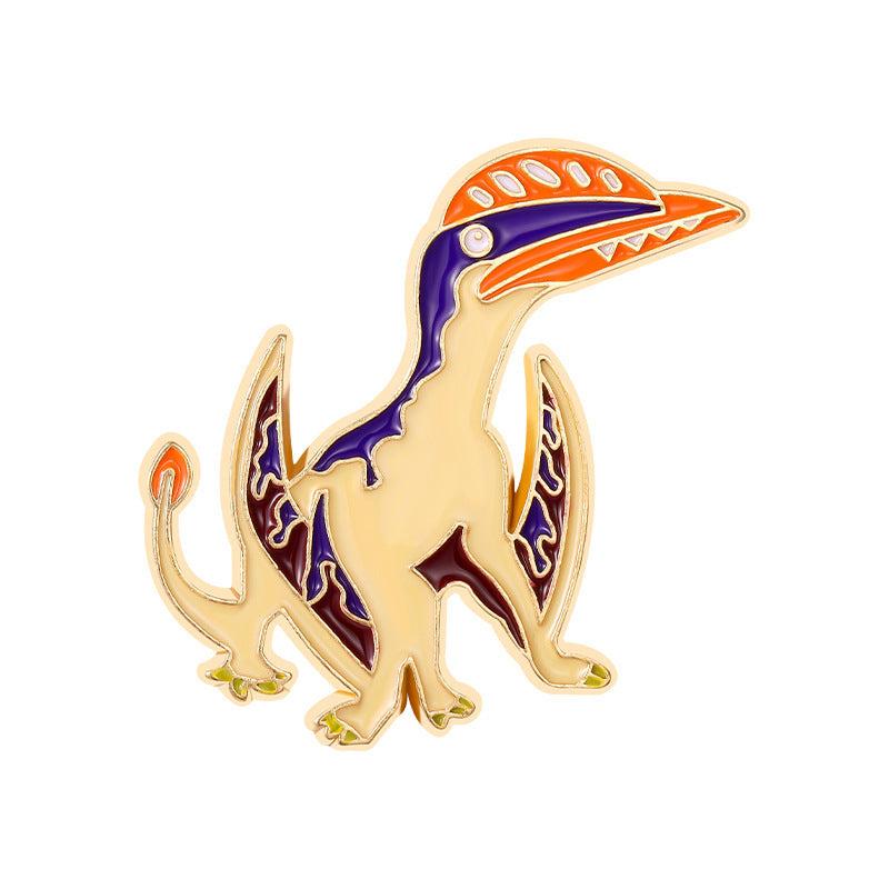 Dinosaur Cartoon Animal Joker Drop Brooch for Men