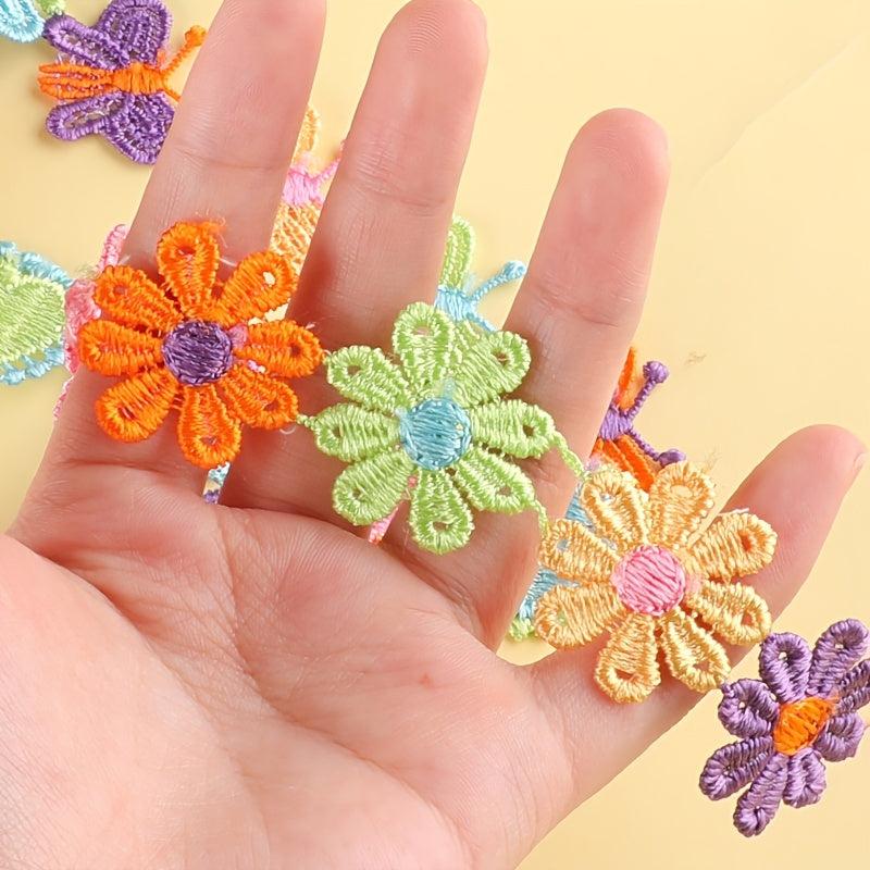 Flower Badges Embroidery Patches DIY Art Decor Clothes Bag Backpack Accessory