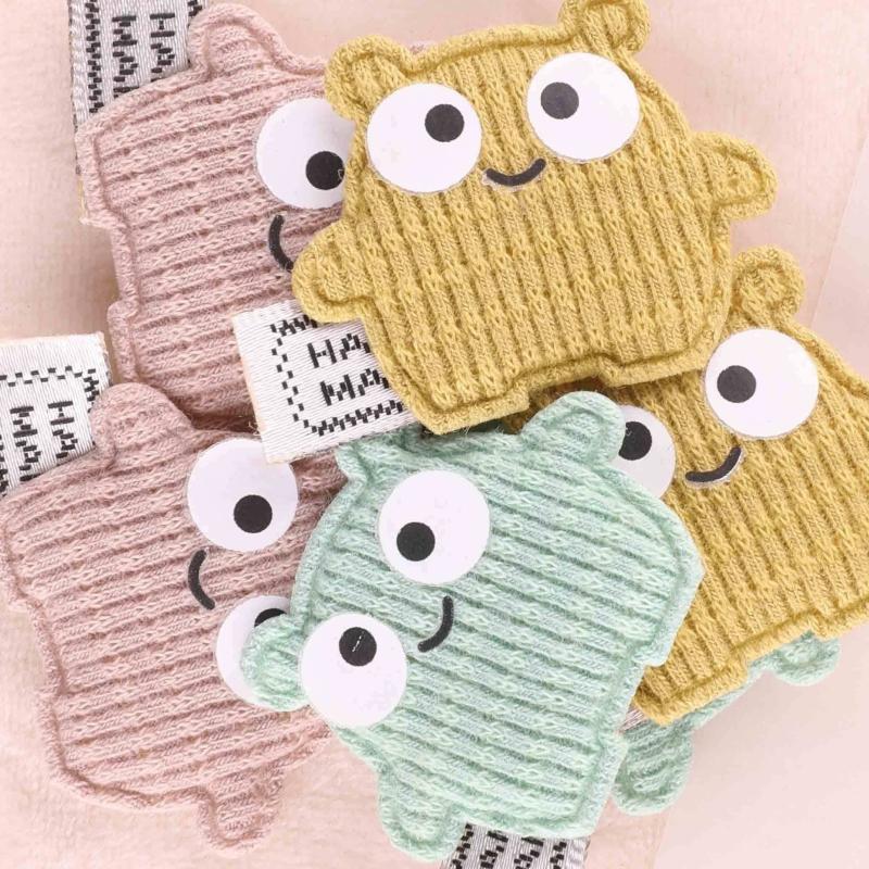 7pcs Plush Cartoon Character Patches for Girls Clothing Coat DIY Hand Sewing