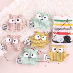 7pcs Plush Cartoon Character Patches for Girls Clothing Coat DIY Hand Sewing