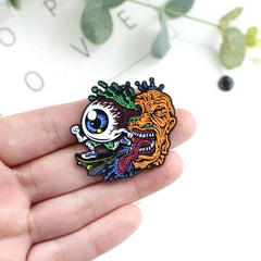 Skateboard Eyeball Blast Plasma Brooch