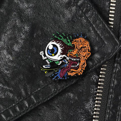 Skateboard Eyeball Blast Plasma Brooch