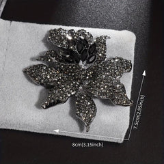 Rhinestone Inlaid Seagrass Brooch Party Banquet Dress Jewelry