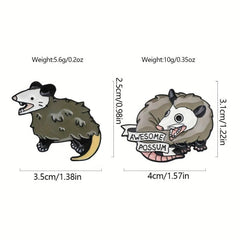 2pcs Cartoon Mouse Brooch Bags Clothing Accessories Men