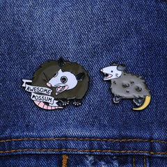 2pcs Cartoon Mouse Brooch Bags Clothing Accessories Men