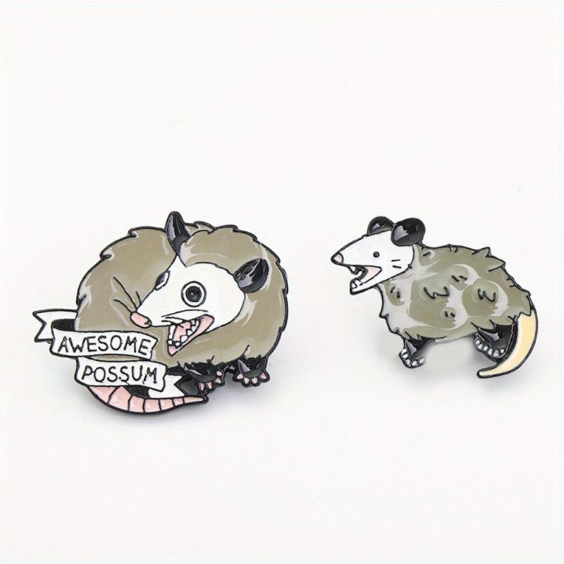 2pcs Cartoon Mouse Brooch Bags Clothing Accessories Men