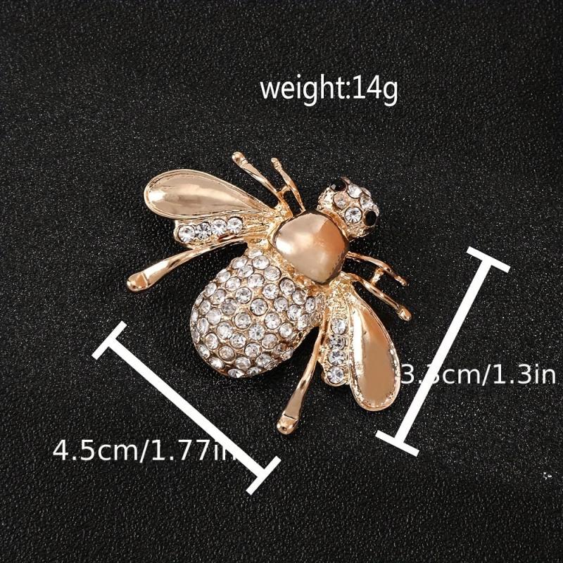 Animal Bee Brooch Suit Pin Alloy Set Insects Bee Brooches