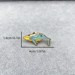 Whale Enamel Badges Brooches DIY Clothing Collar Accessories for Men