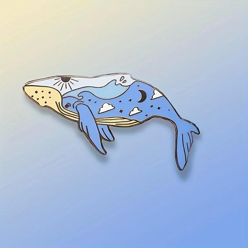 Whale Enamel Badges Brooches DIY Clothing Collar Accessories for Men