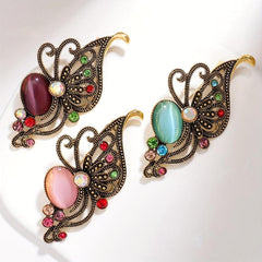 Vintage Rhinestone Purple Butterfly Brooch Small Suit Jacket Pin