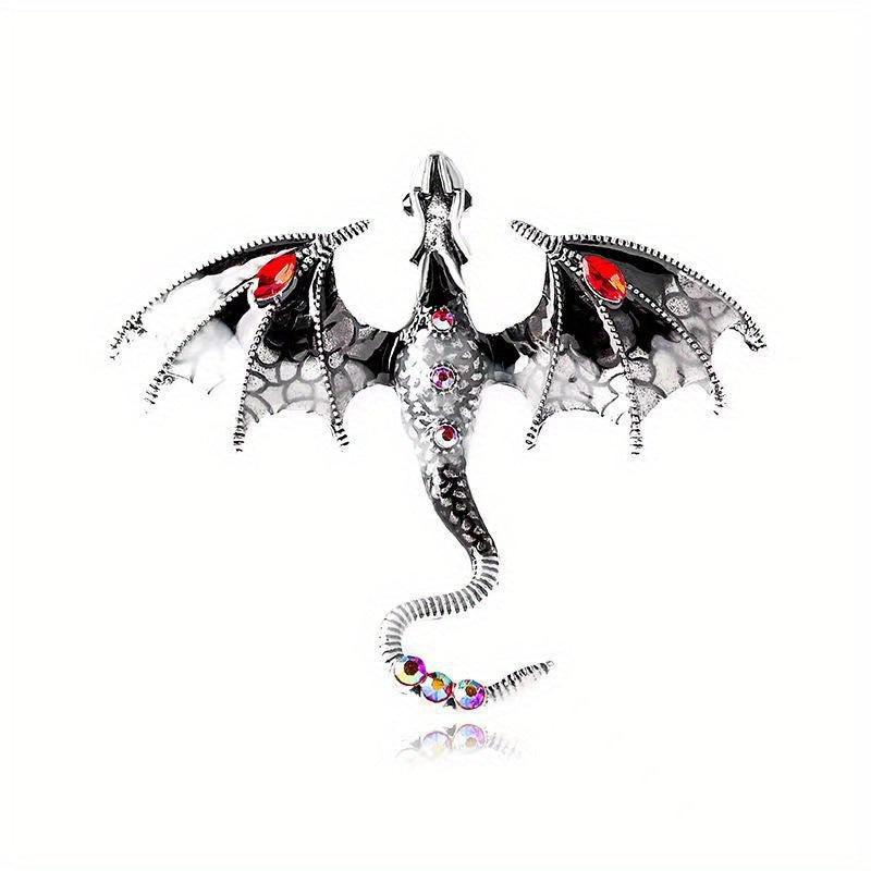 Enamel Fly Dragon Brooch Animal Pin Jewelry Couple Brooch Accessories