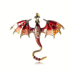 Enamel Fly Dragon Brooch Animal Pin Jewelry Couple Brooch Accessories