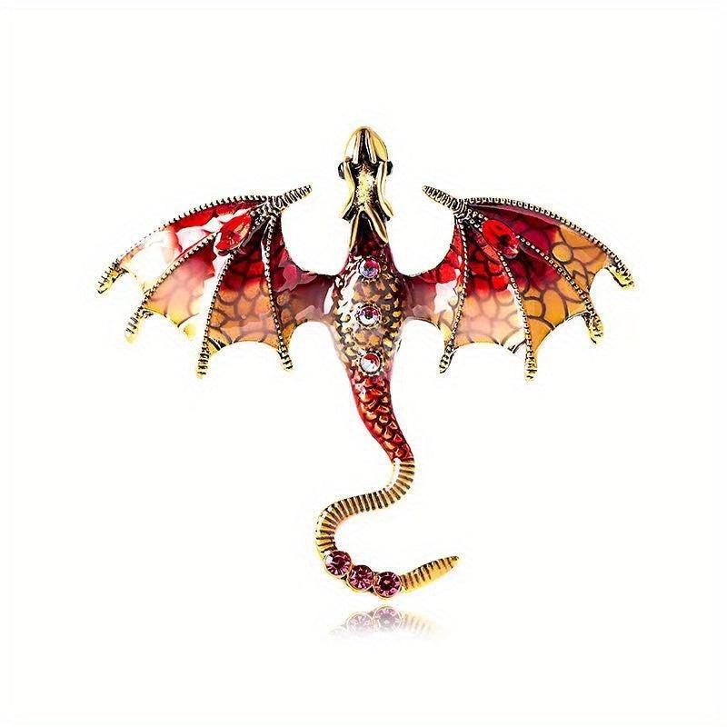 Enamel Fly Dragon Brooch Animal Pin Jewelry Couple Brooch Accessories